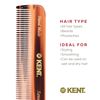 Kent Handmade Coarse/Fine Toothed Styling Pocket Comb, Length-11.2 cm