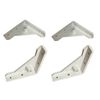 4 Strong White Plastic Kitchen Wall Unit Hangers 67mm x15mm Angle Bracket Braces