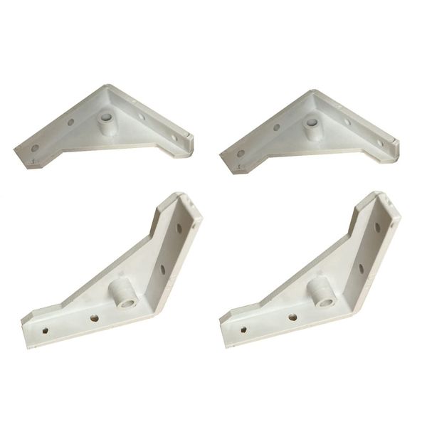 4 Strong White Plastic Kitchen Wall Unit Hangers 67mm x15mm Angle Bracket Braces