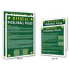 PICKLEBALL RULES LAMINATED -2 PACK- 11x17+8.5x11  - LARGE FONT OFFICIAL RULES