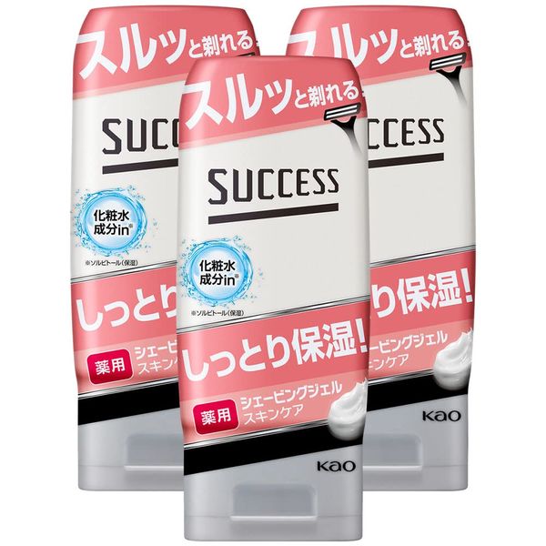 [Bulk Purchase] Success Medicated Shaving Gel, Skin Care Type, 6.3 oz (180 g) x 3 Sets