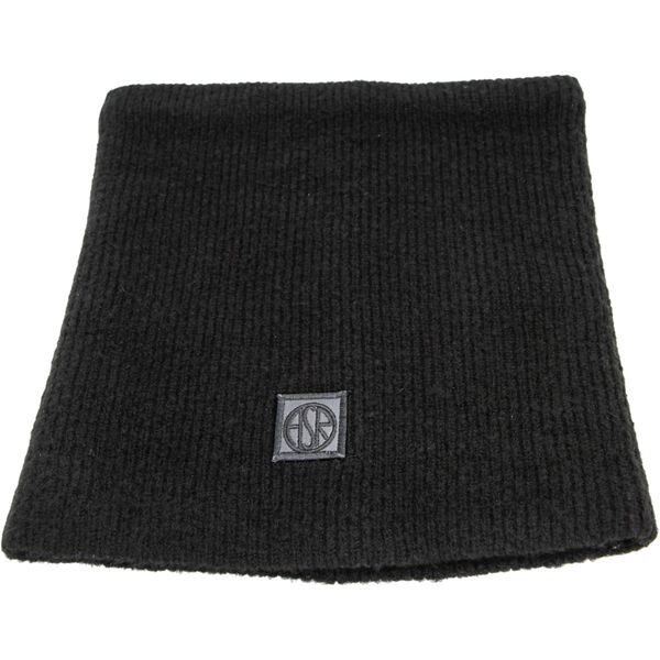 IMMA AS ROMA ASR Leather Patch Knitted Warm Neck Black