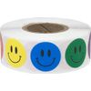Multi Colored Happy Face Labels 0.75 Inch 500 Total Adhesive Stickers