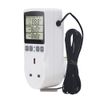 KETOTEK Digital Thermostat Plug Socket Temperature Controller 220V with Sensor Probe, Thermostatic Plug Heating Cooling for Greenhouse Freezer Refrigerator Fermentation