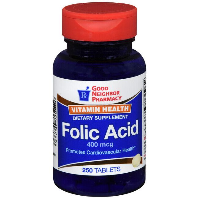 GNP FOLIC ACID 400 MCG TAB 250  COUNT