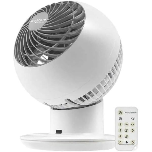 WOOZOO  Globe Multi-Directional 5-Speed Oscillating Fan with Remote - White