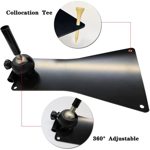 LOVMEAD Golf Alignment Sticks Holder, Training Aid Swing Trainer Iron Plate Alignment Bar, 360° Training Aid Plate