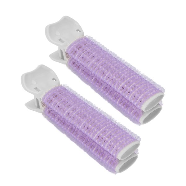 2 Pcs Hair Curler Clips Volumizing Fluffy Hair Root Bangs Hair Section Rollers Clips for Hairdressing, Styling,Curling(Purple)