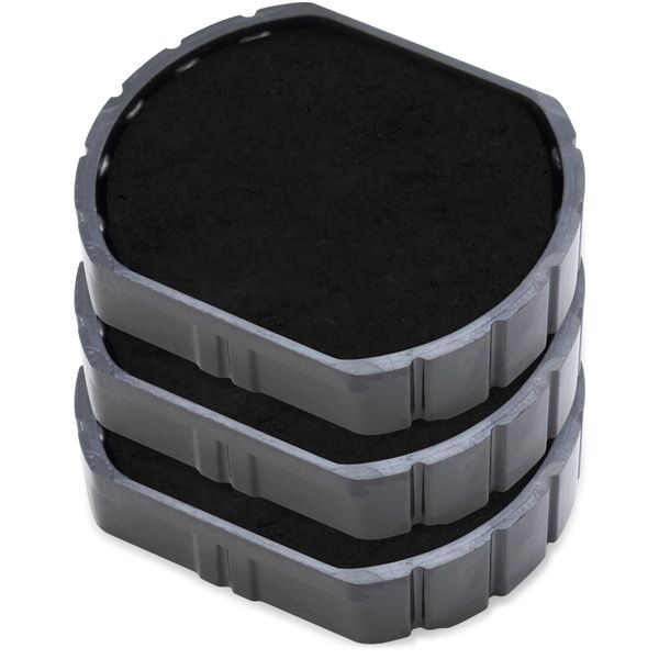 E/R24 Replacement Pad Compatible for 2000 Plus Printer R24 - Water Based - Pack of 3 - Black