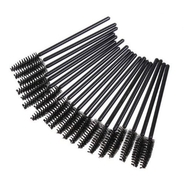 Eozy 50pcs/bag Disposable Eyelash Mini Brush Set Mascara Wands Applicator Spoolers Makeup