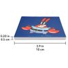 Spongebob Mr. Krabs Pose Square Ceramic Coasters, Set of 2, 3.9", Cork Base