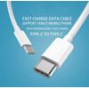 USB-C to USB-C Cable, 3A Fast Charging, White