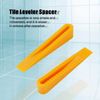 Tile Leveling Wedge, Wall Floor Leveler, 100pcs Tile Leveling System Wedges Tile Leveler Spacers for Tiling Tools Yellow DL-A02