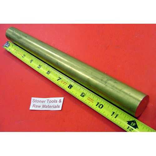 1-1/4" BRASS C360 SOLID ROUND ROD 12" long 1.250" OD x 12.0" H02 Lathe Bar Stock L8
