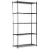 5-Shelf Steel Wire Tier Layer Holder Storage Rack Shelving Space Storage Black