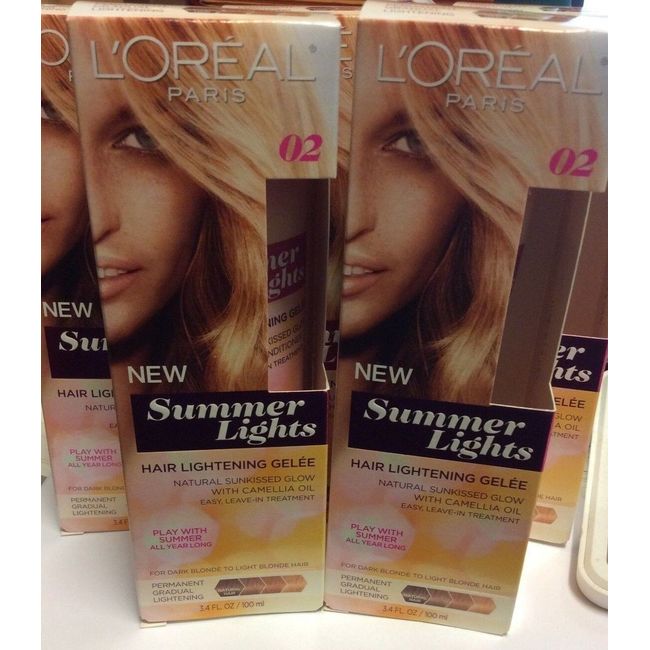 5 X L'Oreal Paris Summer Kit Dark Blonde to Light Blonde Hair #02 W/camellia oil