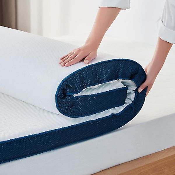 Queen Mattress Topper, 3 Inches Dual Layer Firm Memory Foam for Pressure Relief,