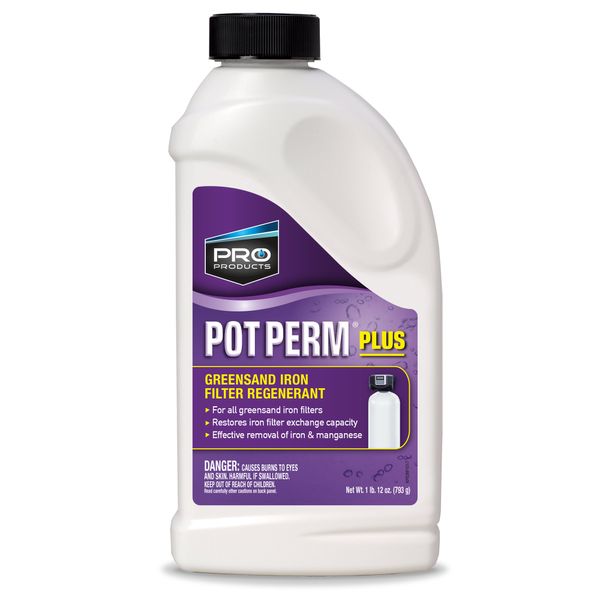 KP02N Pro Products Pot Perm Plus Greensand Iron Filter Regenerant 1.5 lb Bottle