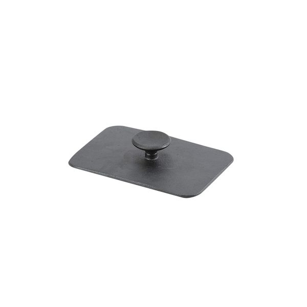 Pearl Metal Meat Press, Square Shape, Cast Iron, 7.1 x 4.9 inches (18 x 12.5 cm), Sprout, Black