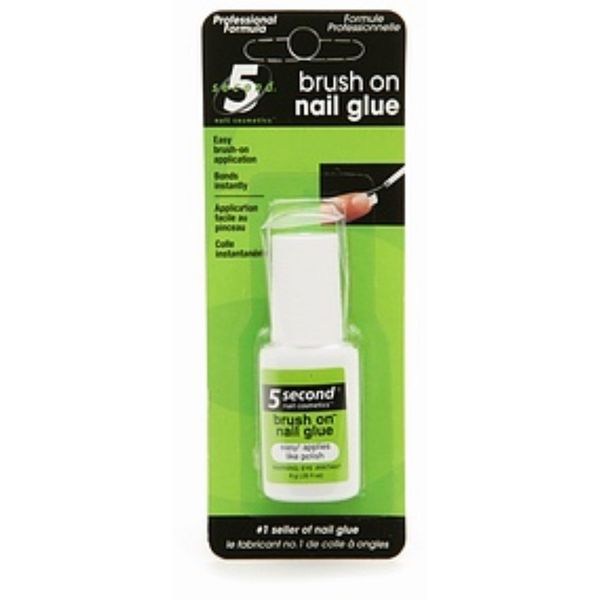 5 SECOND BRUSH ON NAIL GLUE (Pack of 4)