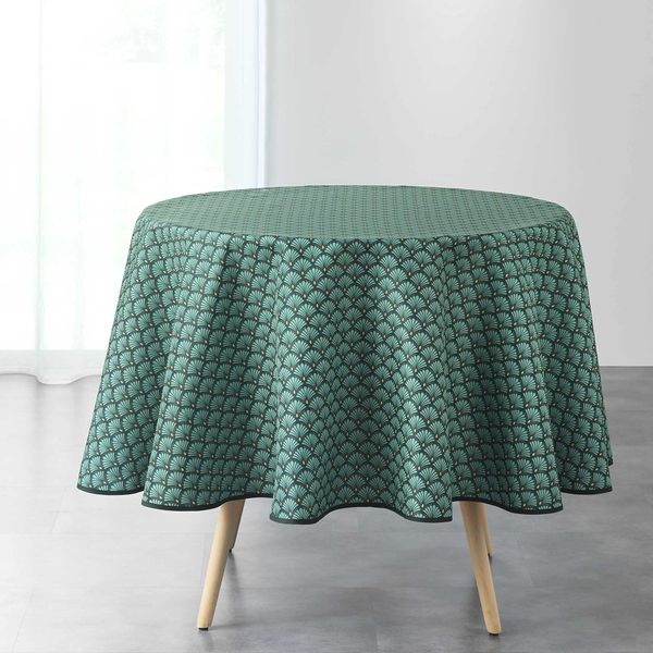 Douceur d'Intérieur Artchic Tablecloth Round Green (0) 180 cm