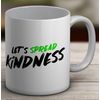 Shopagift Let's Spread Kindness - Green White 11oz Large Mug Cup