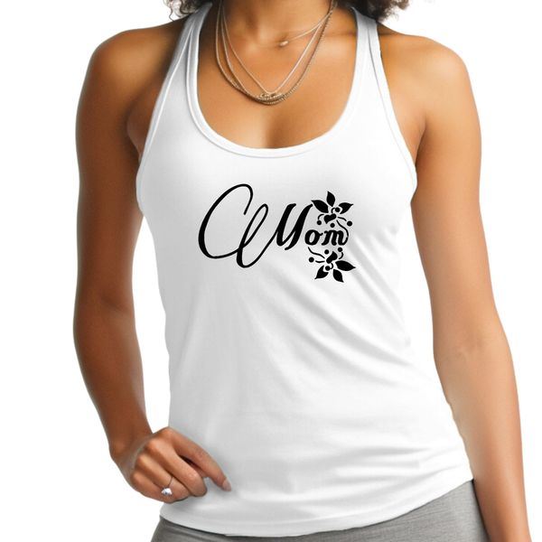 Womens Fitness Tank Top Graphic T-shirt, Mom Appreciation for Mothers - White / 2XL