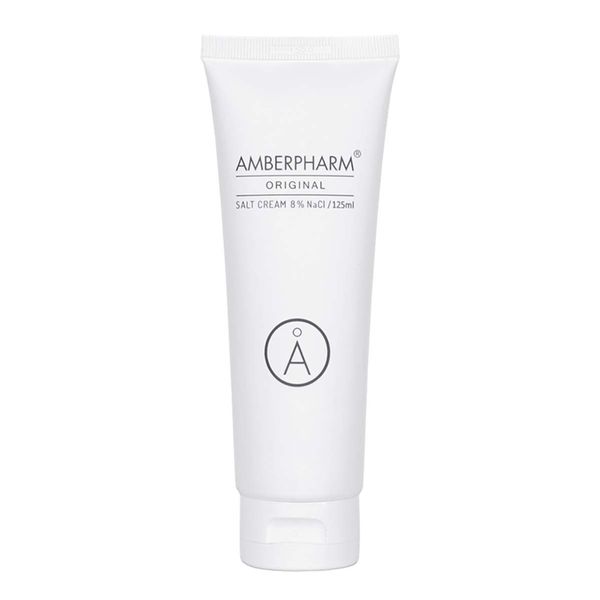 Amberpharm Original Salt Cream 8% NaCI 125ml | Salz Creme | Naturkosmetik | für die ganze Familie | Dermatest | Creme für trockene Haut | unreine Haut | empfindliche Haut