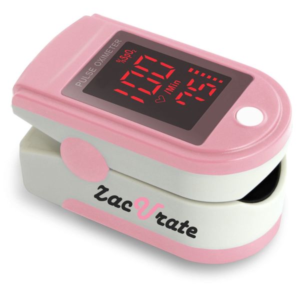 Zacurate Pro Series Pink Fingertip Pulse Oximeter Blood Oxygen Monitor O2