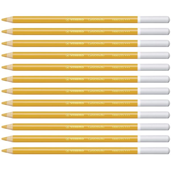 Chalk-Pastel Pencil - STABILO CarbOthello - Pack of 12 - Indian Yellow