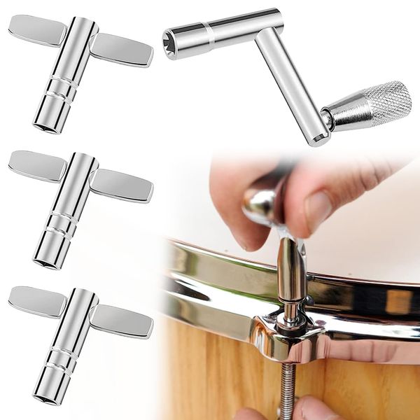 4 Pcs Adjustable Drum Key Adjusting Remove Replace The Drum For Most Drums Drum Key Set Fine-tune To Meet The Feel For Drum Kit Snare Drum Bass Drum For Parties And Drum Enthusiasts