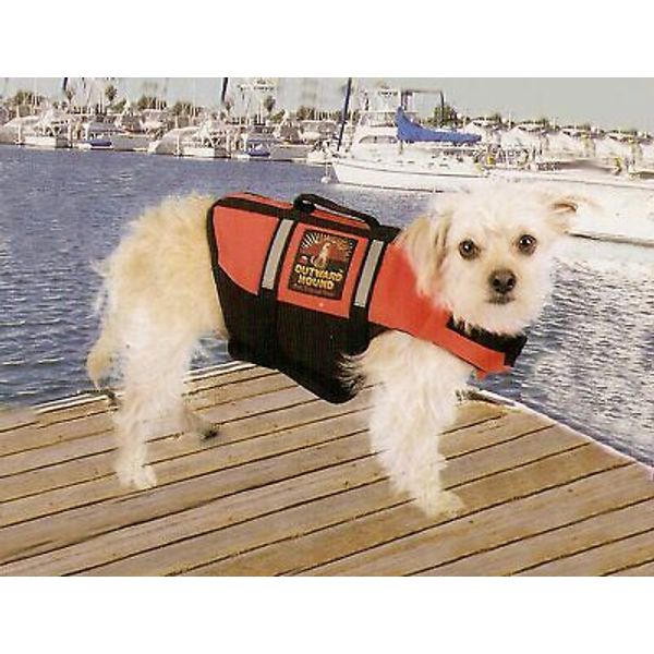 Outward Hound Dog Pet Saver Life Jacket Neon Orange XS 15"-19" Girth Lifejacket