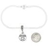 LGU Sterling Silver Oxidized One Sided Soccer Cut Out Disc Dangle Bead Charm