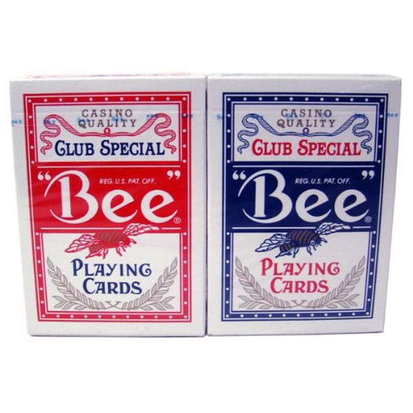 US Playing Cards Bee No. 92 Diamond Back Club Special Red/Blue 12 Decks