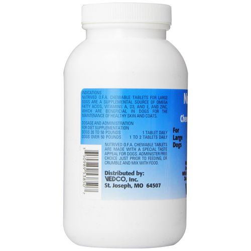 Vedco 60 Count Nutrived O.F.A. Chewable Tablets for Large Dogs