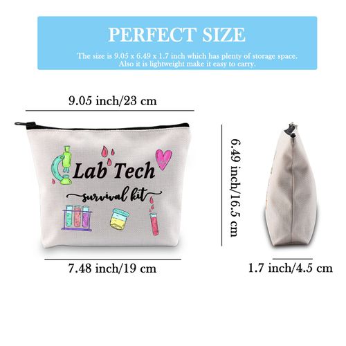 JTOUK Lab Tech Survival Kit Divertente Lab Week Lab Tech Regalo Laboratorio Tecnico Cerniera Sacchetto di Trucco, Survival Lab Tech Bag EU