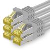 1CONN 5x 0.5 M - CAT-7 Cat.7 network cable, Ethernet, Lan & patch cable RJ-45 SFTP 10GB/s - gray