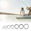 VGEBY Split Rings Stainless Steel Fishing Tackle Bait Double Circle Split Ring Connector 50/100 Pieces (10# 50pcs)