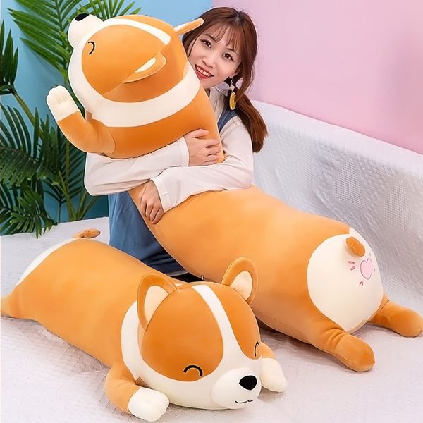 SNOWOLF Plush Pillow Stuffed Animal Dog Cute Corgi Akita Soft Plush Toy Comfort Cushion Gifts for Girls Boys (58cm/22.8inch)