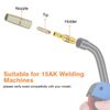14pcs MB-15AK MIG MAG Welding Torch Gun Kit 0.03" M6 Contact Tip Nozzle Diffuser