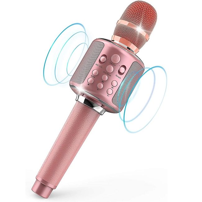 Wireless Karaoke Microphone for Singing with Duet Sing & Record & Reverb,  Bluetooth Microphone for Karaoke, Bluetooth Wireless Microphone for Party