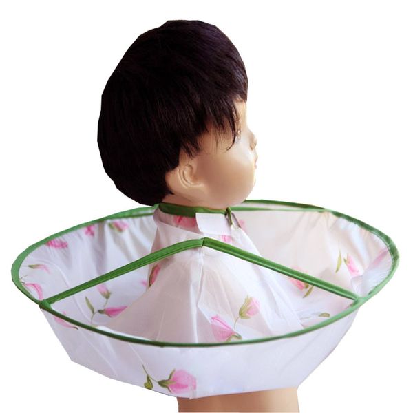 Giyomi Haircut Cloak Baby Haircut Cloak Kids Haircut Cape Foldable 4 Colors (Green Flower)