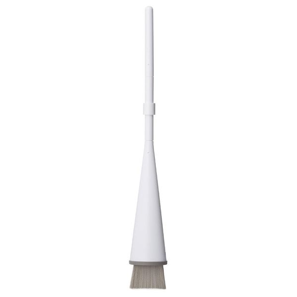 Cainz Standing Broom, White, 25.6 inches (65 cm), 25.6 inches (65 cm), 2 Level Brush, Broom, Storage