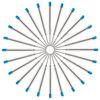 HeTaoCat Replaceable Ballpoint Pen Refills Pack of 5, Medium Point Metal Refill (Blue Ink)