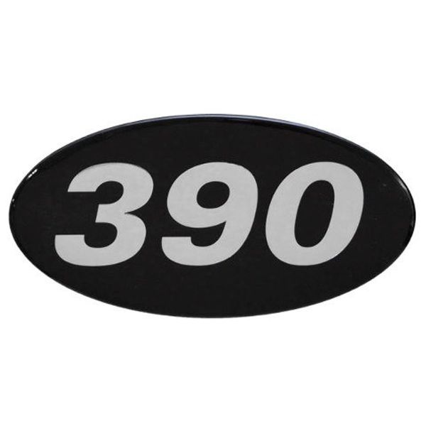 Rinker Boat Raised Decal Emblem | 390 Silver / Black Sticker