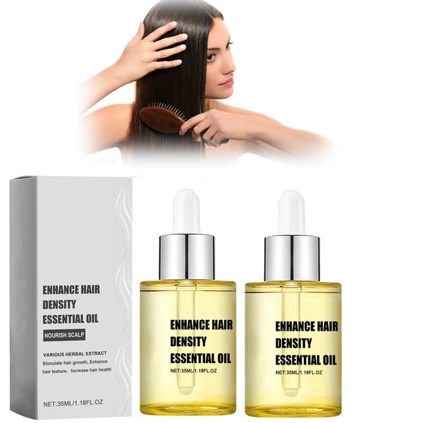 Haarwachstum Öl, Hair Growth Serum, Haarwachstum Serum, Natürliches Haaröl, Haaröl Gegen Haarausfal, Hair Regrowth Essential Oil, Hair Essential Oil, Fördert Dickeres Haarwachstum (2pcs)