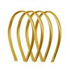 Motique Accessories Thin Headbands for Women Solid Satin 4 Pack (Gold)