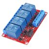 AOICRIE 4pcs 24V Relay Module 4 Channel Relay Board with Optocoupler Isolation Suport High/Low Level Trigger for Raspberry Pi