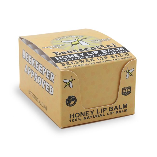 Beekeeper Made Beeswax Bulk Lip Balm, 40 Count Honey Flavor