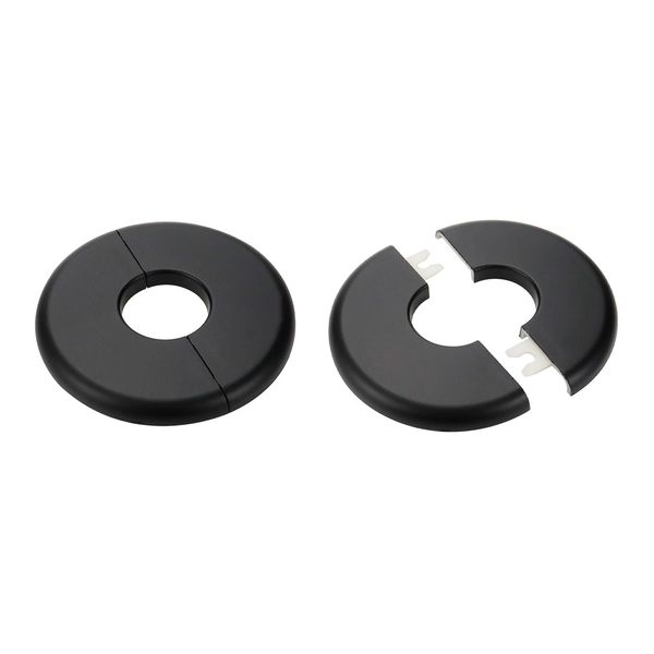 Tsnamay 2 Pcs Wall Split Flange, ABS Round Self-Adhesive Escutcheon Plate Buckles Design for 1"/26mm Diameter Pipe